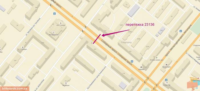 Нестандарт  в Запорожье пр.Ленина 224 (Фанатська (Добролюбова)) схема